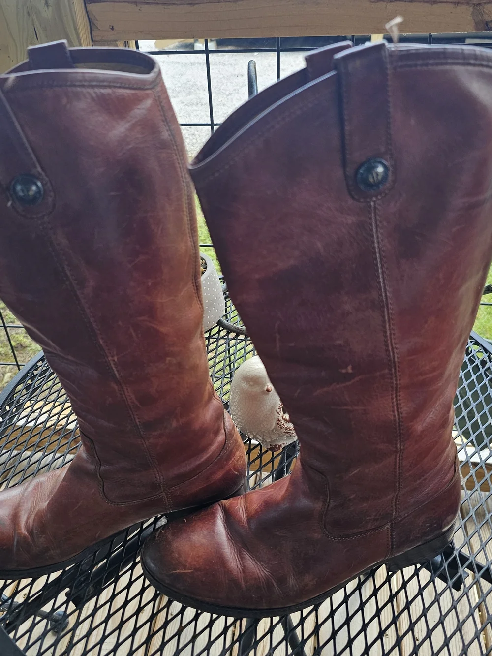 Frye Women's Over-the-Knee Leather Boots - Chestnut Brown